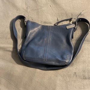 SALE MUST GO Blue Coach Leather Handbag